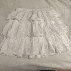 White Tiered Women's Skirt